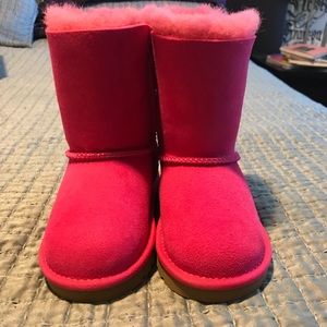 UGG Australia Kids Bailey Bow Hot Pink Boots